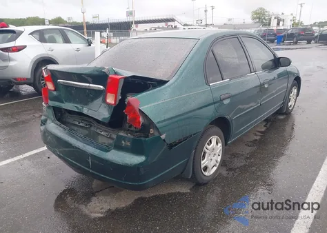 2001 Honda Civic Lx z USA, uszkodzony, nr VIN 1HGES16531L063166